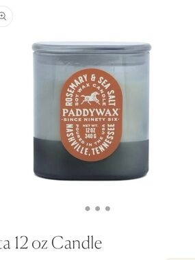 Paddywax Rosemary & Sea Salt Soy Candle - Gray Glass